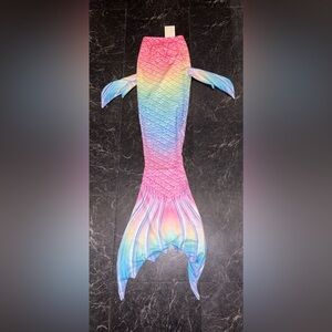 Rainbow Mermaid Tail Blanket Soft, Cozy, Knitted Snuggle Sack for Kids & Adults